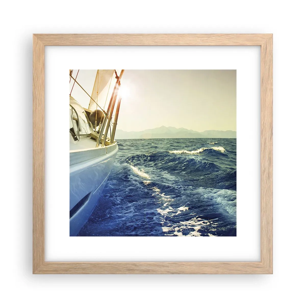 Plakat w ramie jasny dąb - Po przygodę - 30x30 cm