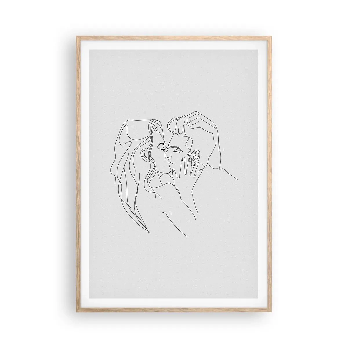 Plakat w ramie jasny dąb - Tą samą kreską - 70x100 cm