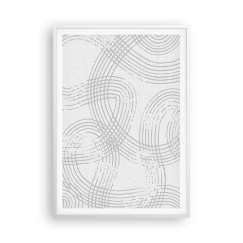 Plakat w białej ramie - Nie ma prostej drogi - 70x100 cm