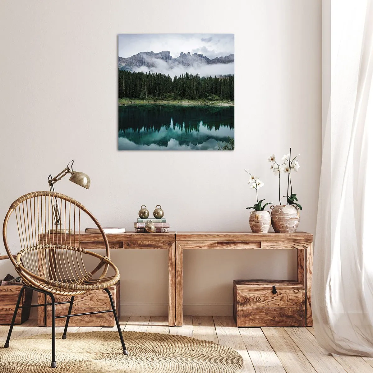 Obraz na płótnie - Cicho, cicho, nie budźmy wody spiącej… - 40x40 cm