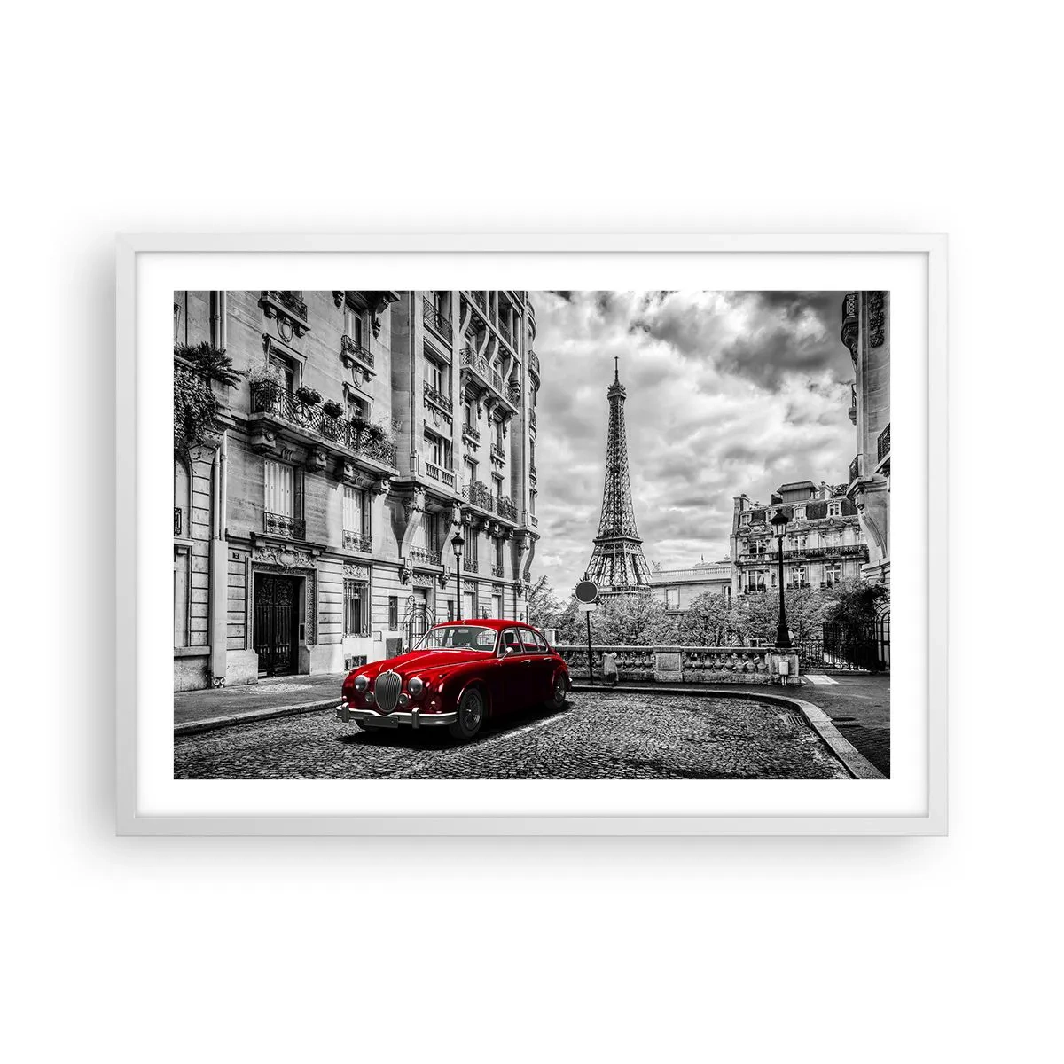 Plakat w białej ramie - Drapieżnik w mieście - 70x50 cm