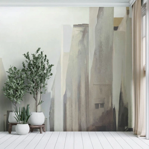 Fototapeta Premium Canvas - Sen o mieście - Minimalistyczny, Jasny, Miasto - 400x280 cm