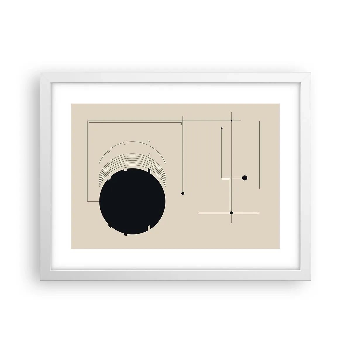 Plakat w białej ramie - Sprężysta i dynamiczna kompozycja - 40x30 cm