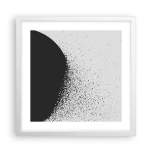 Plakat w białej ramie - Ruch cząsteczek - 40x40 cm