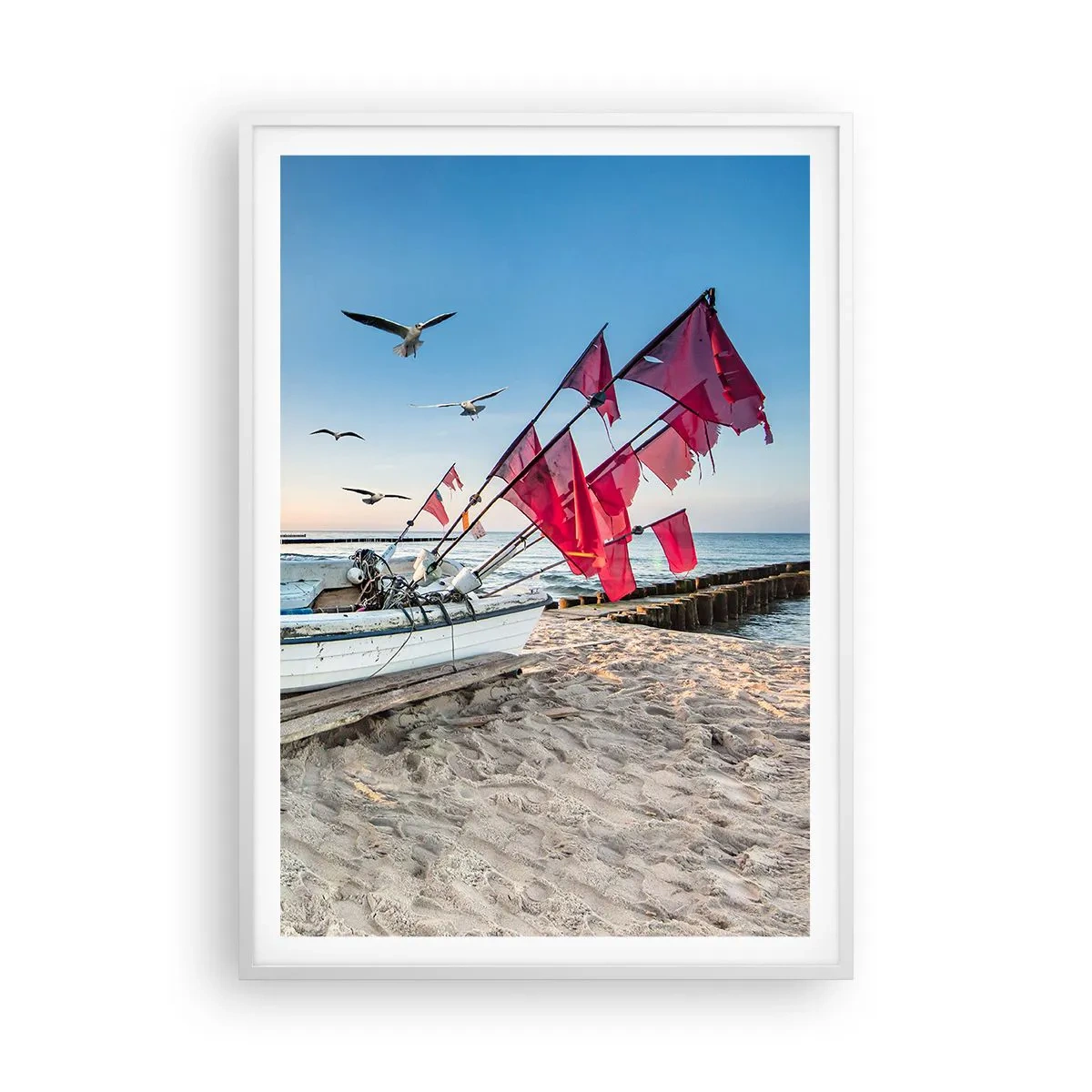 Plakat w białej ramie - Zasłużony odpoczynek - 70x100 cm