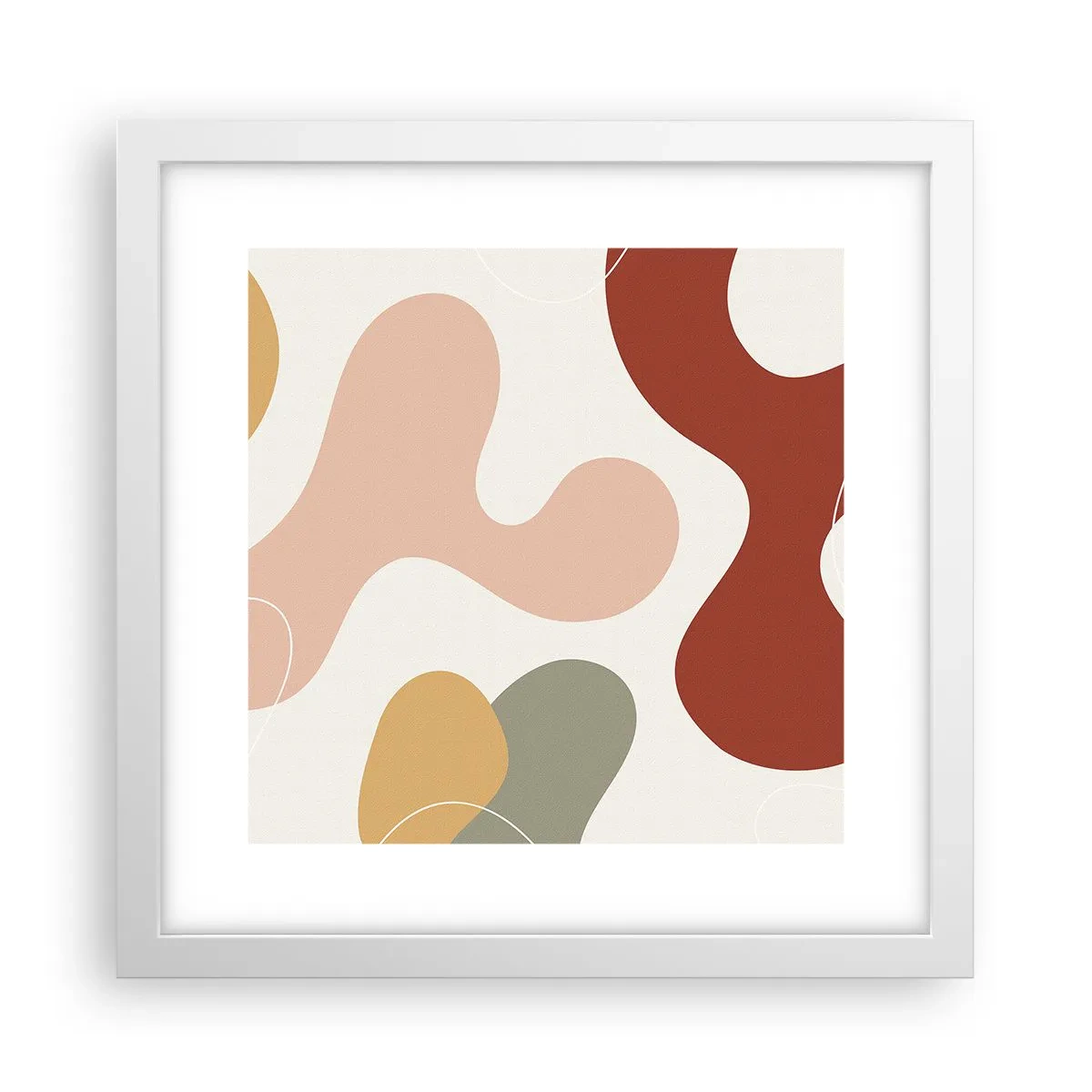 Plakat w białej ramie - Esy czy floresy? - 30x30 cm