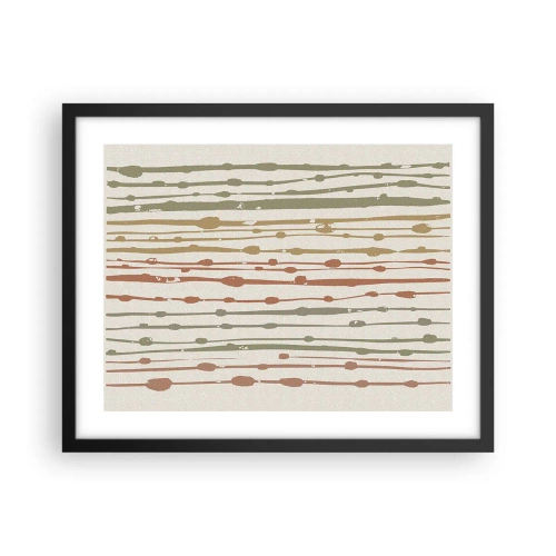 Plakat w czarnej ramie - Muzyczny zapis barw - 50x40 cm