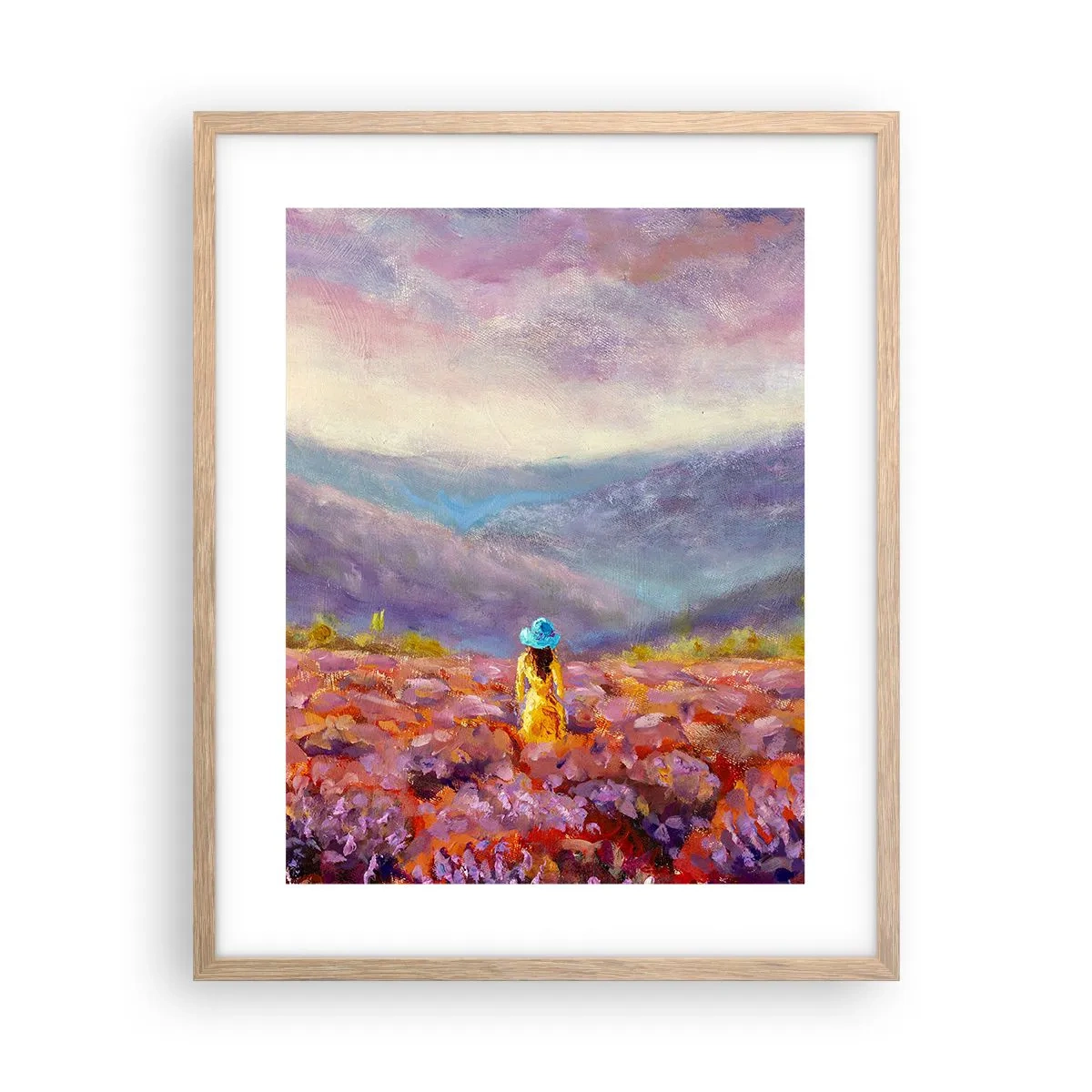 Plakat w ramie jasny dąb - W lawendowym świecie - 40x50 cm