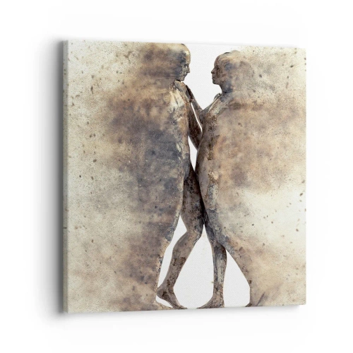 Obraz na płótnie - Z prochu powstali, by kochać - 40x40 cm