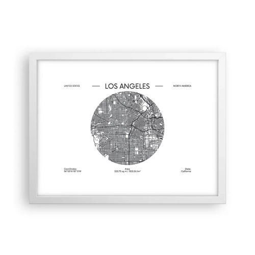 Plakat w białej ramie - Anatomia Los Angeles - 40x30 cm