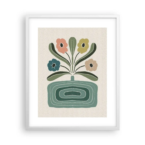 Plakat w białej ramie - Bukiet symetryczny - 40x50 cm