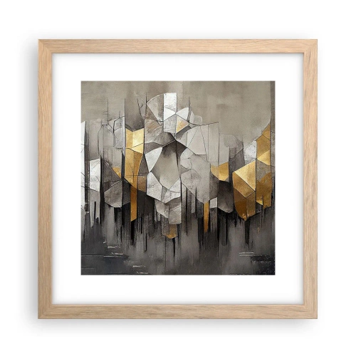 Plakat w ramie jasny dąb - Kompozycja z lodu i światła - 30x30 cm