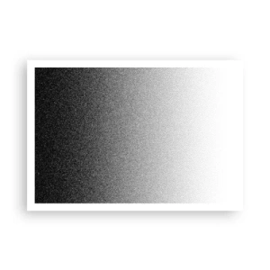 Plakat - Minimalistyczny gradient czerni i bieli w punkcie - 100x70cm - W stronę światła - Nowoczesna dekoracja ścienna do salonu i sypialni ARTTOR