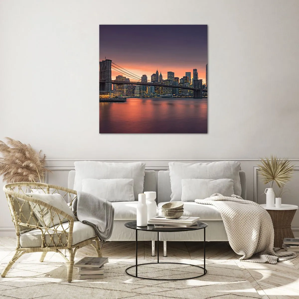 Obraz na szkle - Zatopione w  liliowej ciszy - 30x30 cm