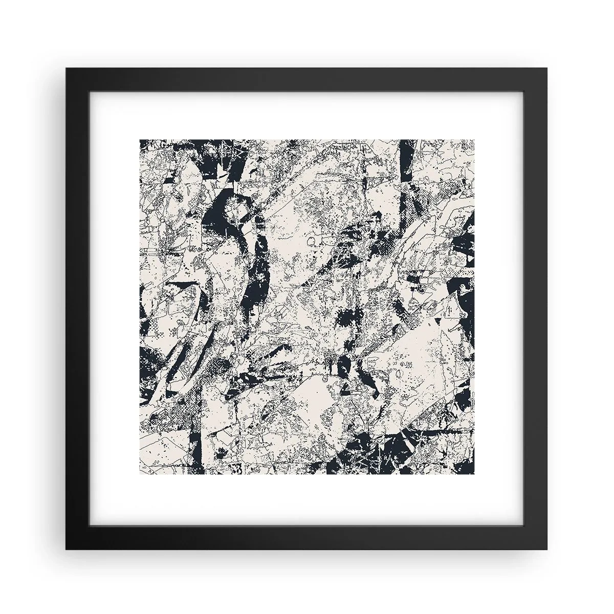 Plakat w czarnej ramie - Przenikanie przeciwieństw - 30x30 cm