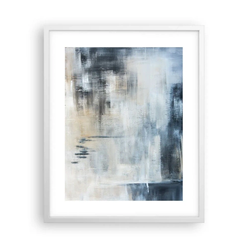 Plakat w białej ramie - Za zasłoną błękitu - 40x50 cm