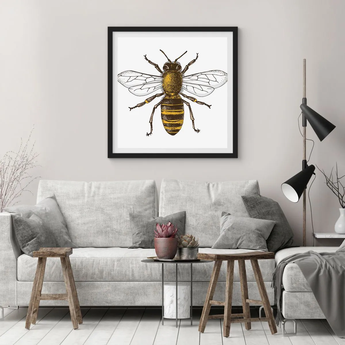 Plakat w czarnej ramie - Piękna i dobra - 60x60 cm