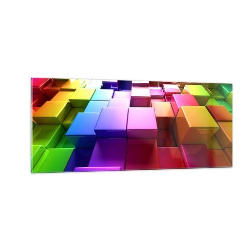 Obraz na szkle - Op-artowe wespół w zespół - 100x40 cm