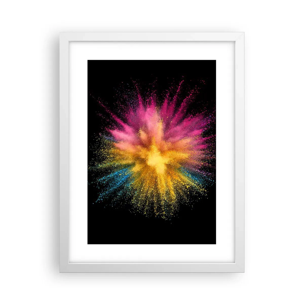 Plakat w białej ramie - Narodziny barw - 30x40 cm