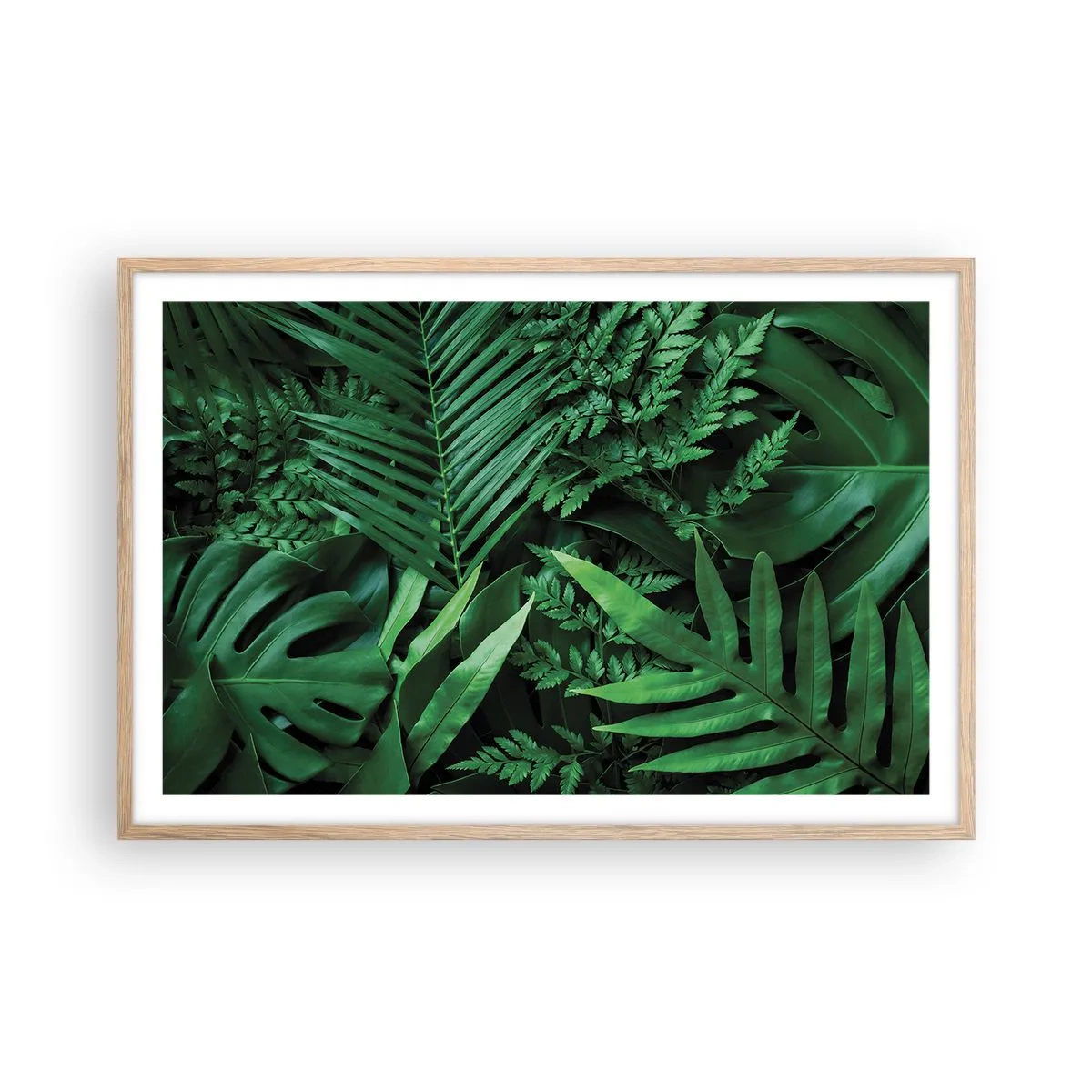 Plakat w ramie jasny dąb - Utulone w zieleni - 91x61 cm