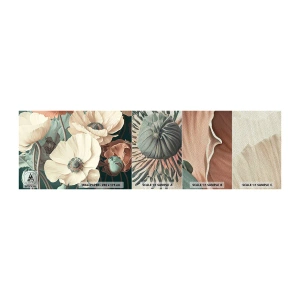 Fototapeta Próbka Premium Sand - Szept maków - Kwiaty, Rośliny, Pastelowy - 100x30 cm