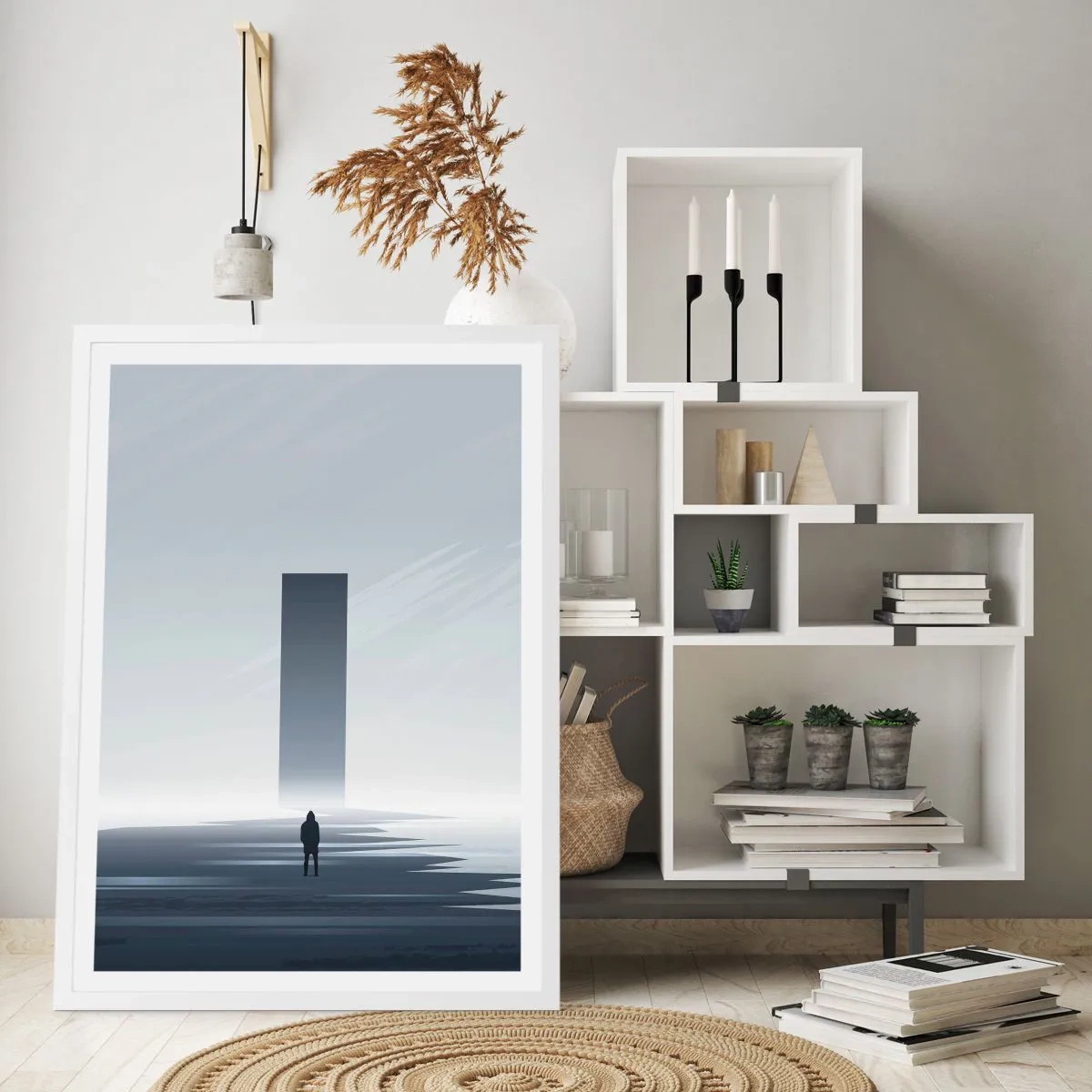 Plakat w białej ramie - Szansa czy zagrożenie? - 61x91 cm