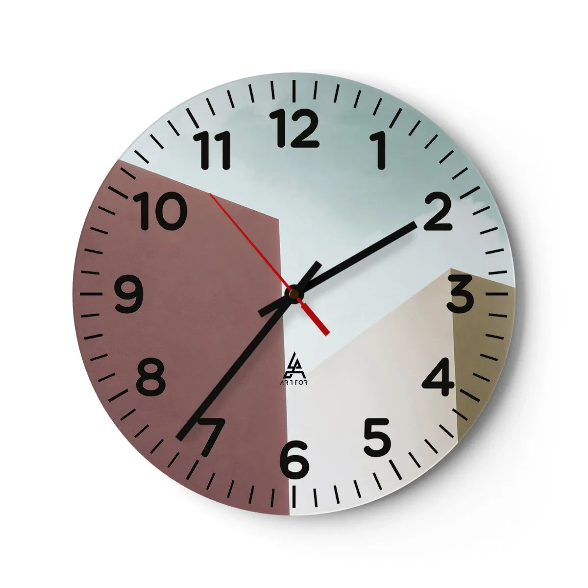 Zegar ścienny - Geometria słonecznego lata - 40x40 cm