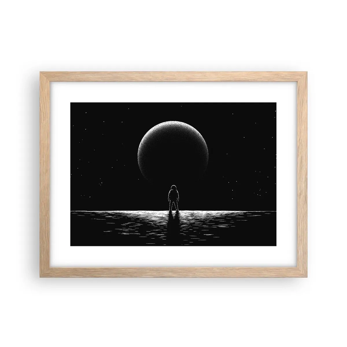 Plakat w ramie jasny dąb - Twarzą w twarz - 40x30 cm