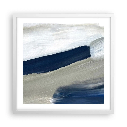 Plakat w białej ramie - Spotkanie z bielą - 50x50 cm