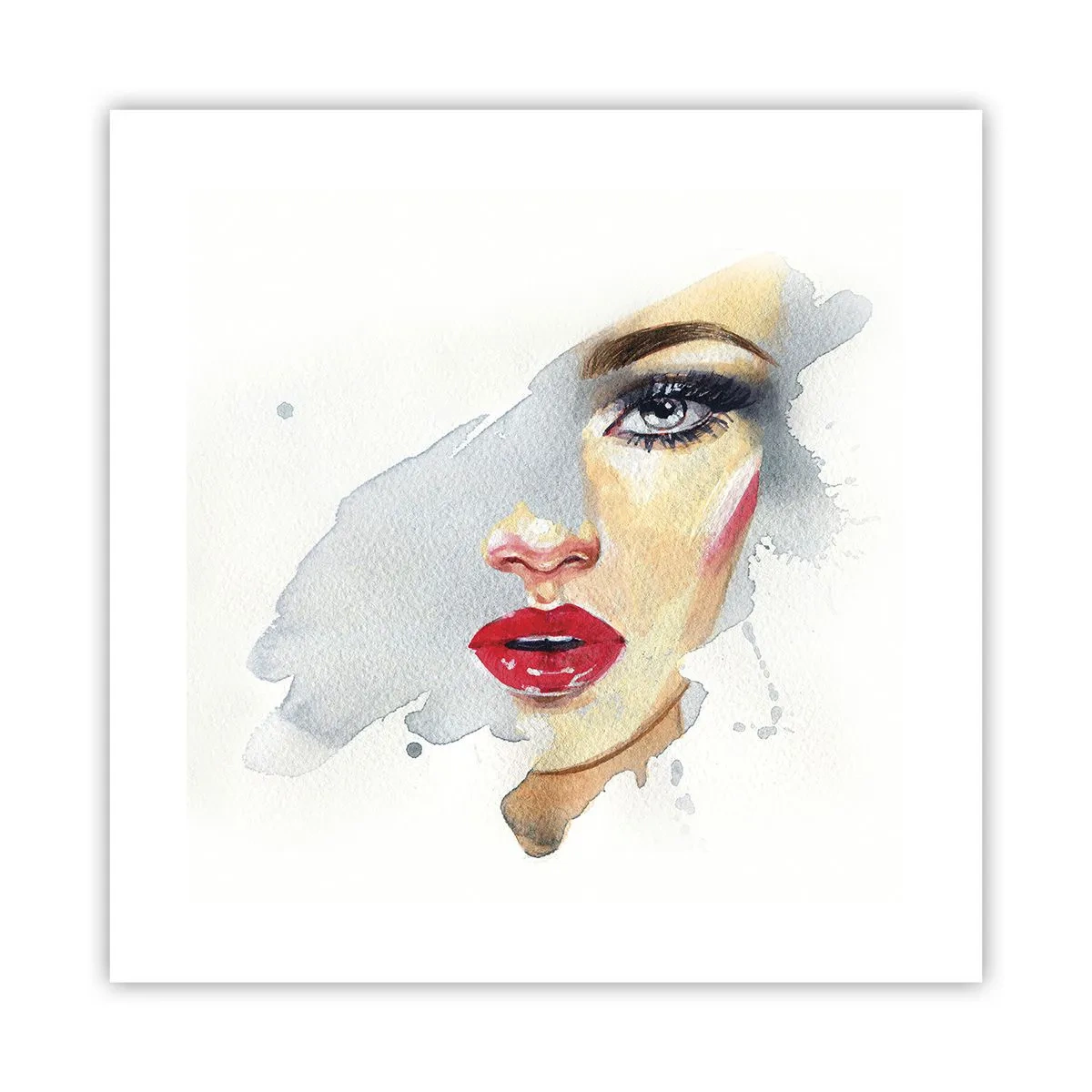 Plakat - Odbicie w kropli wody - 40x40 cm