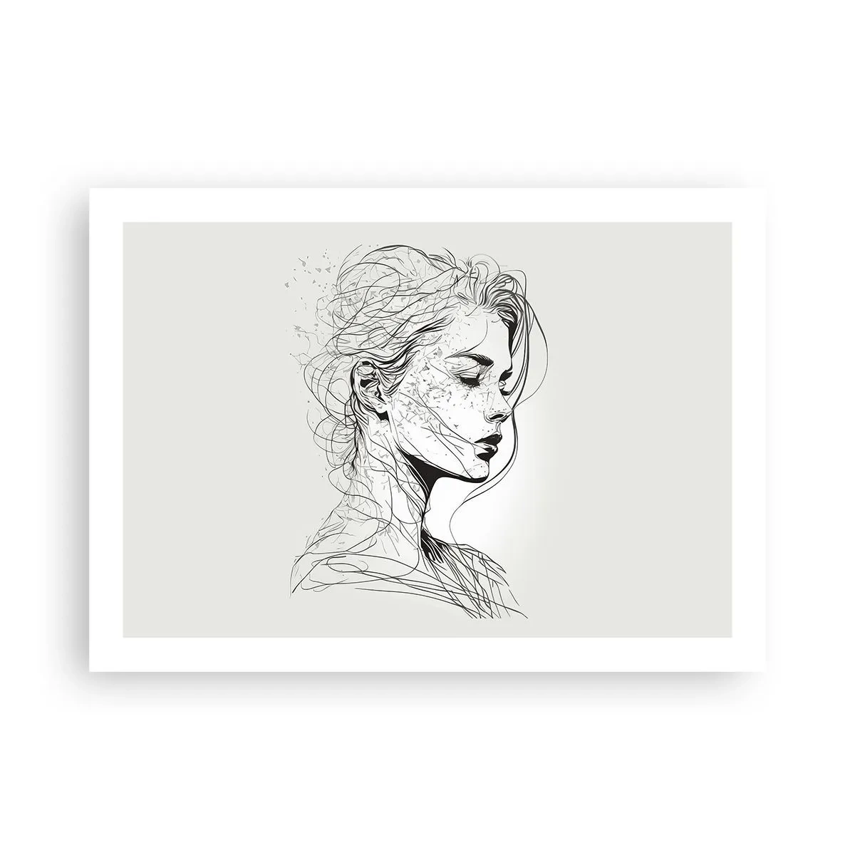 Plakat - Portret w zamyśleniu - 70x50 cm