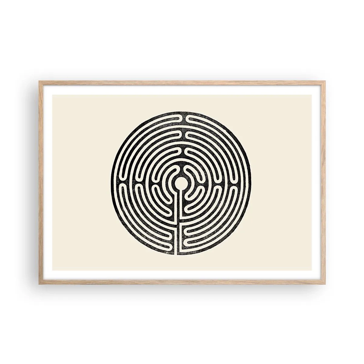 Plakat w ramie jasny dąb - Tajemniczy porządek - 100x70 cm