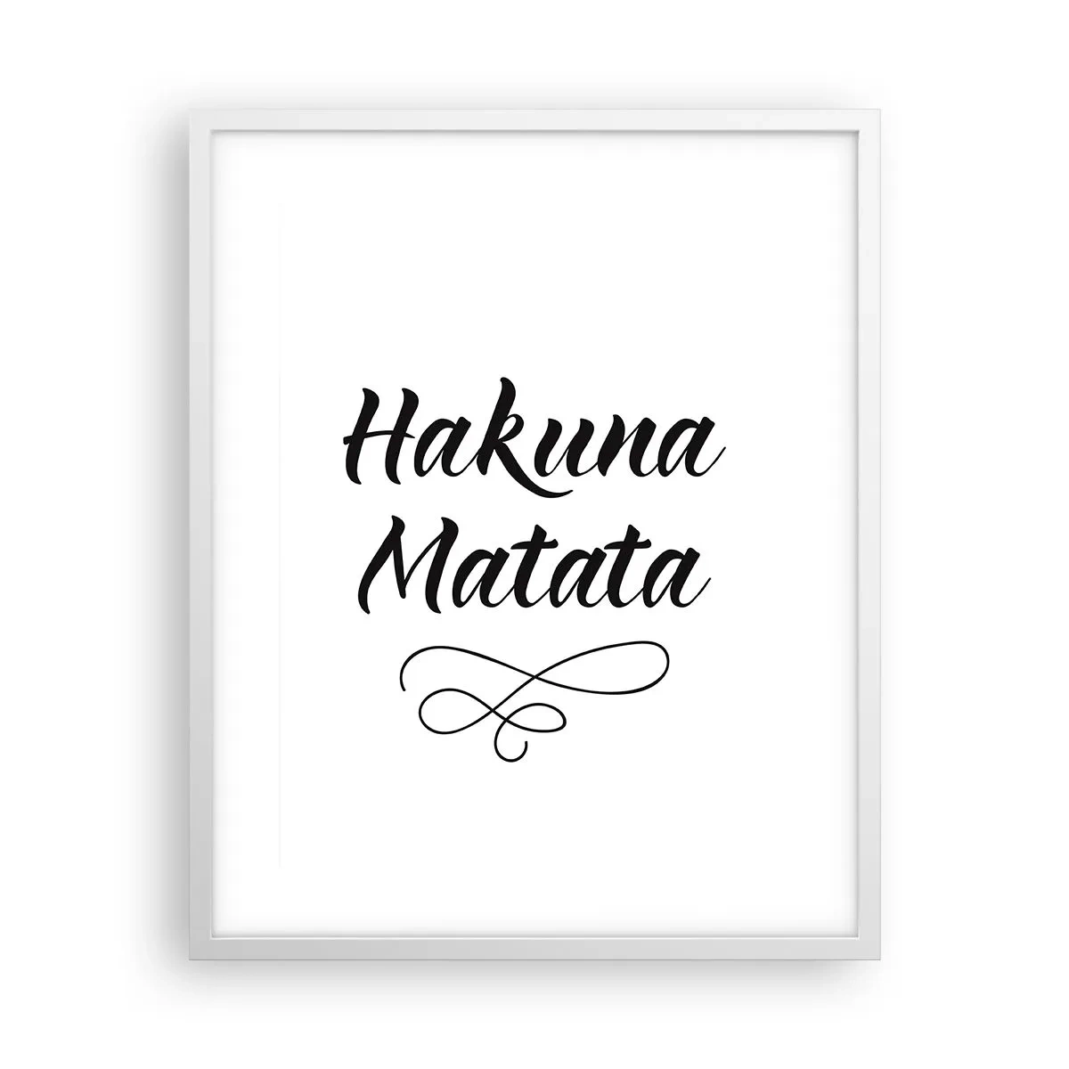 Plakat w białej ramie - Najlepsza rada - 40x50 cm