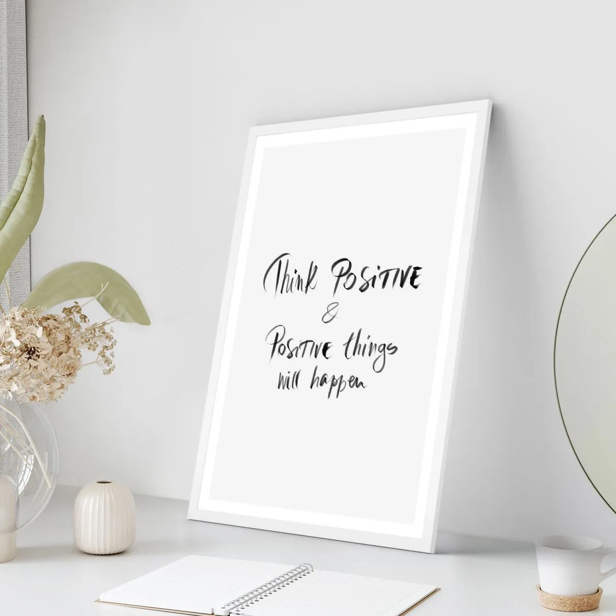 Plakat w białej ramie - Jak żyć? - 50x70 cm