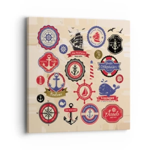 Obraz na płótnie - Żeglarskie braterstwo - 40x40 cm