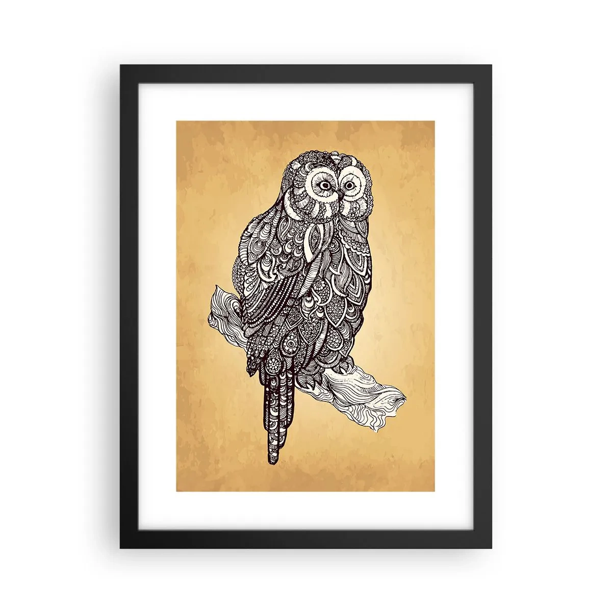 Plakat w czarnej ramie - Misterne ornamenty mądrości - 30x40 cm