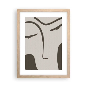 Plakat w ramie jasny dąb - Jak z obrazu Modiglianiego - 30x40 cm