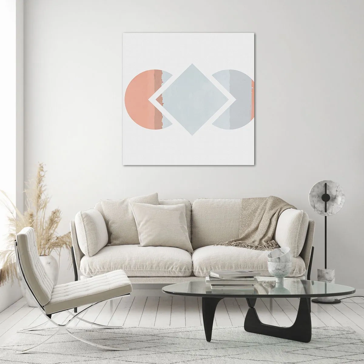 Obraz na szkle - Sytuacja jest jasna - 70x70 cm