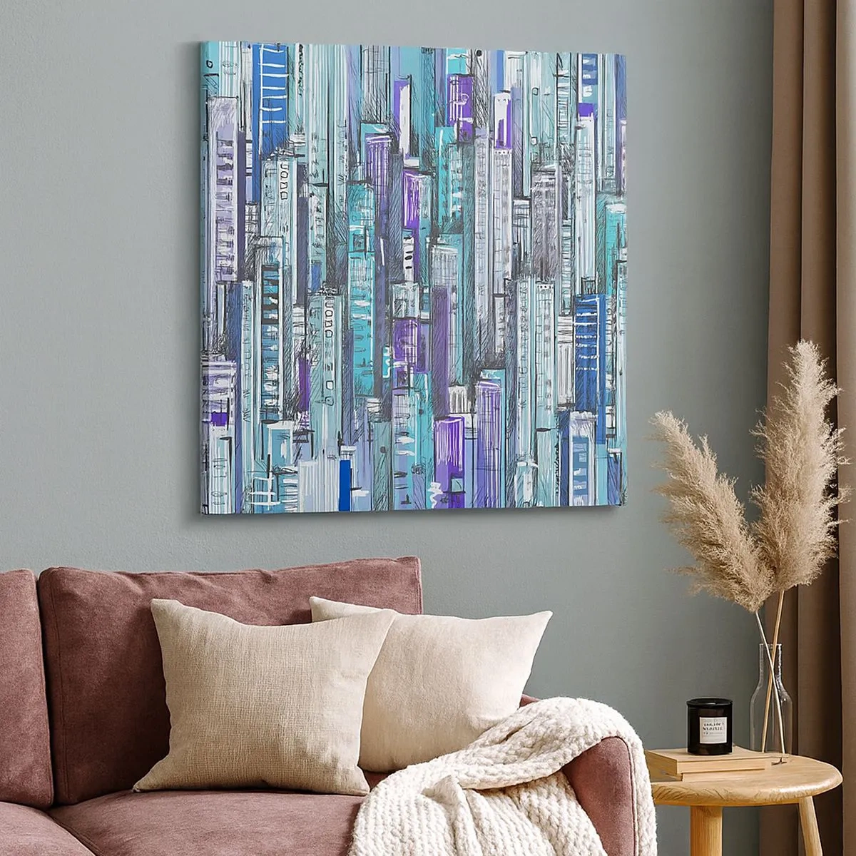 Obraz na płótnie - Pobłękitniałe od nieba - 30x30 cm