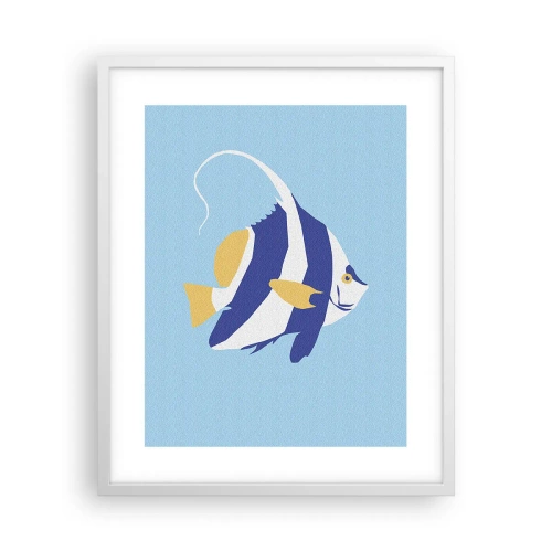 Plakat w białej ramie - Miss tropikalnych wód - 40x50 cm