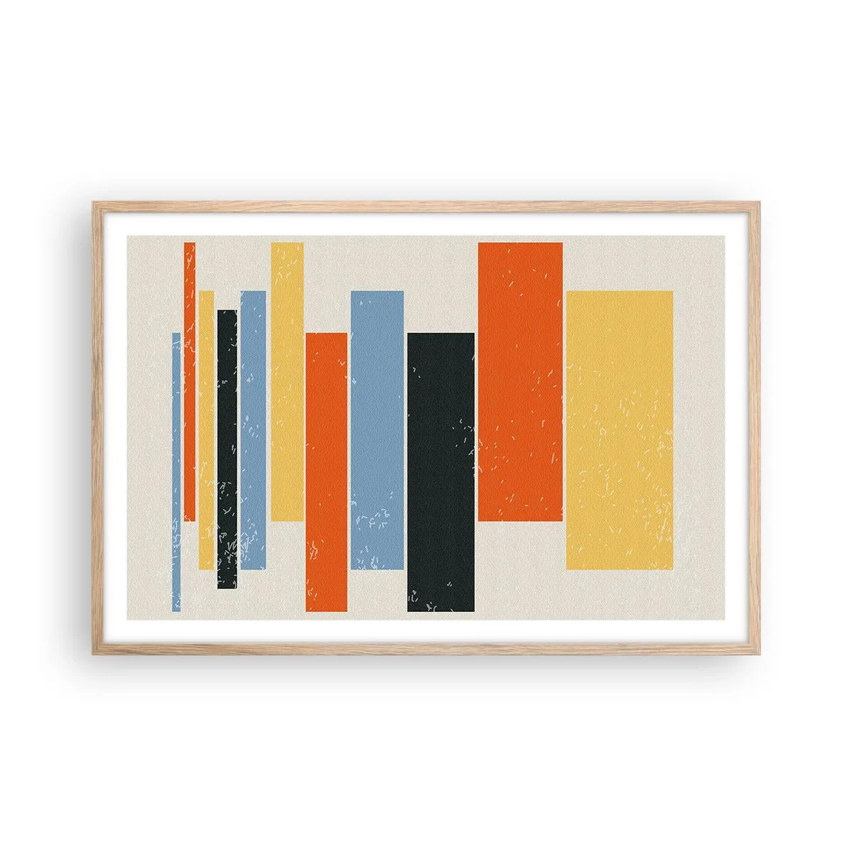 Plakat w ramie jasny dąb - Zapis muzyki - 91x61 cm