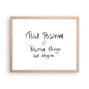 Plakat w ramie jasny dąb - Jak żyć? - 50x40 cm