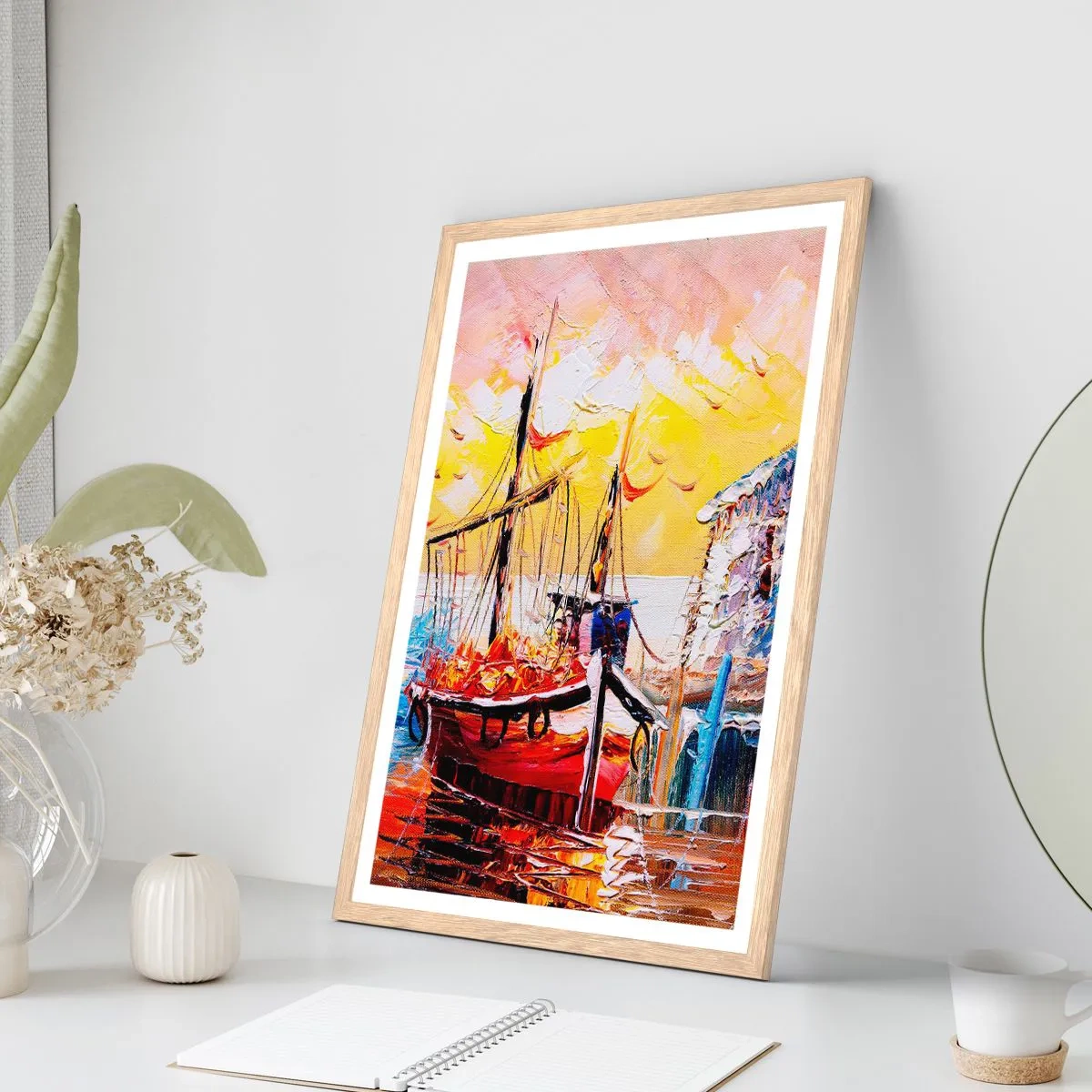 Plakat w ramie jasny dąb - Szczęśliwy powrót - 61x91 cm