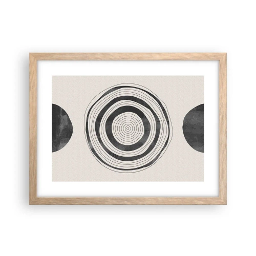 Plakat w ramie jasny dąb - Ważne to co pomiędzy - 40x30 cm