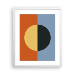 Plakat w białej ramie - Kompozycja ciepła i chłodu - 40x50 cm