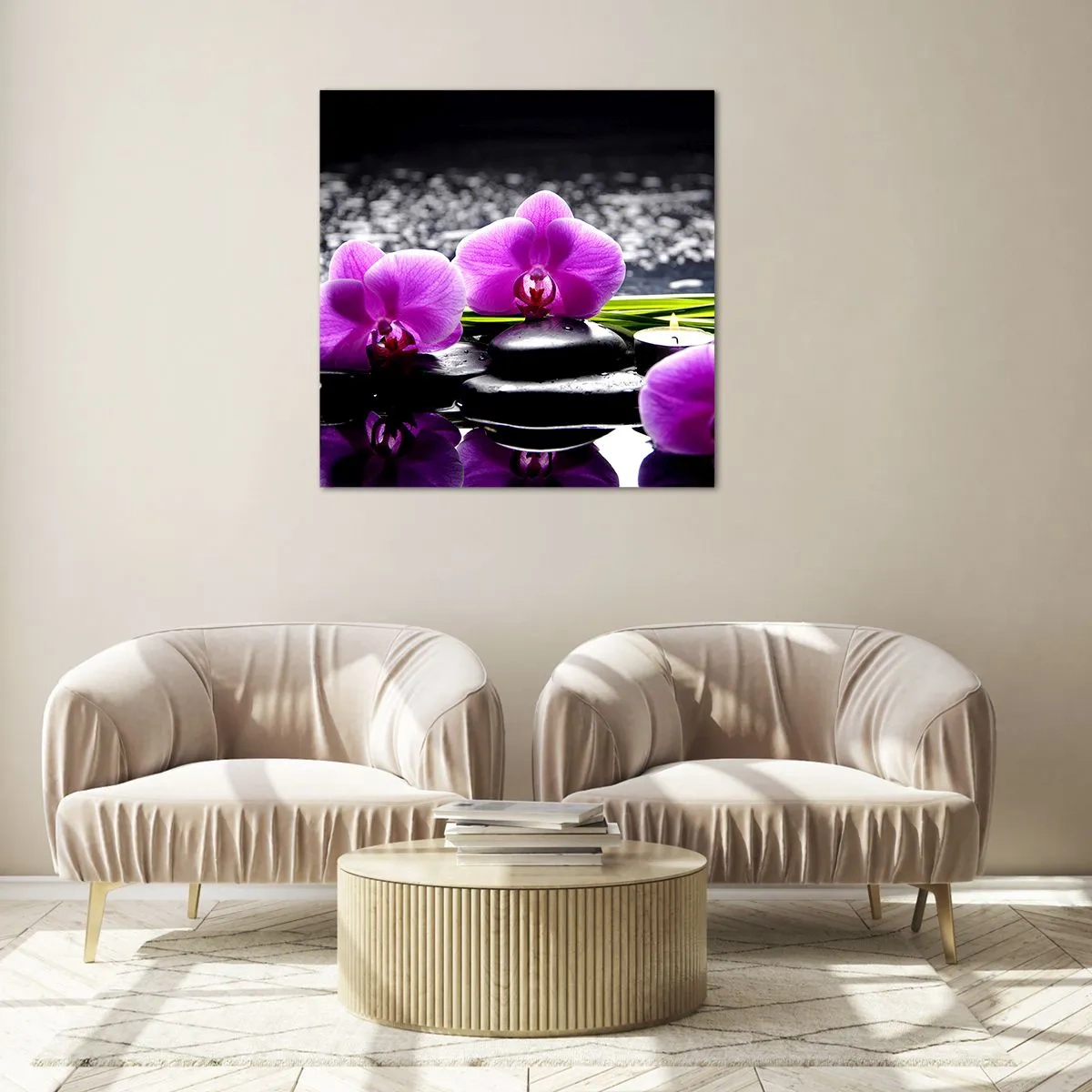 Obraz na szkle - Utonąć w ciszy i spokoju - 70x70 cm