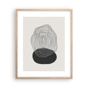 Plakat w ramie jasny dąb - Trwanie i drganie - 40x50 cm