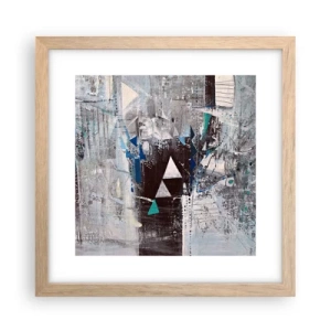 Plakat w ramie jasny dąb - Nadrzędny porządek trójkątów - 30x30 cm