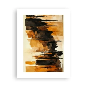 Plakat - Harmonia czerni i złota - 30x40 cm