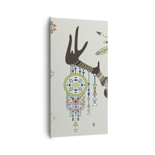 Obraz na płótnie - Trofeum indiańskiego łowcy - 65x120 cm